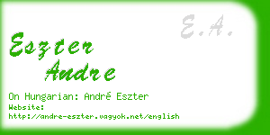 eszter andre business card